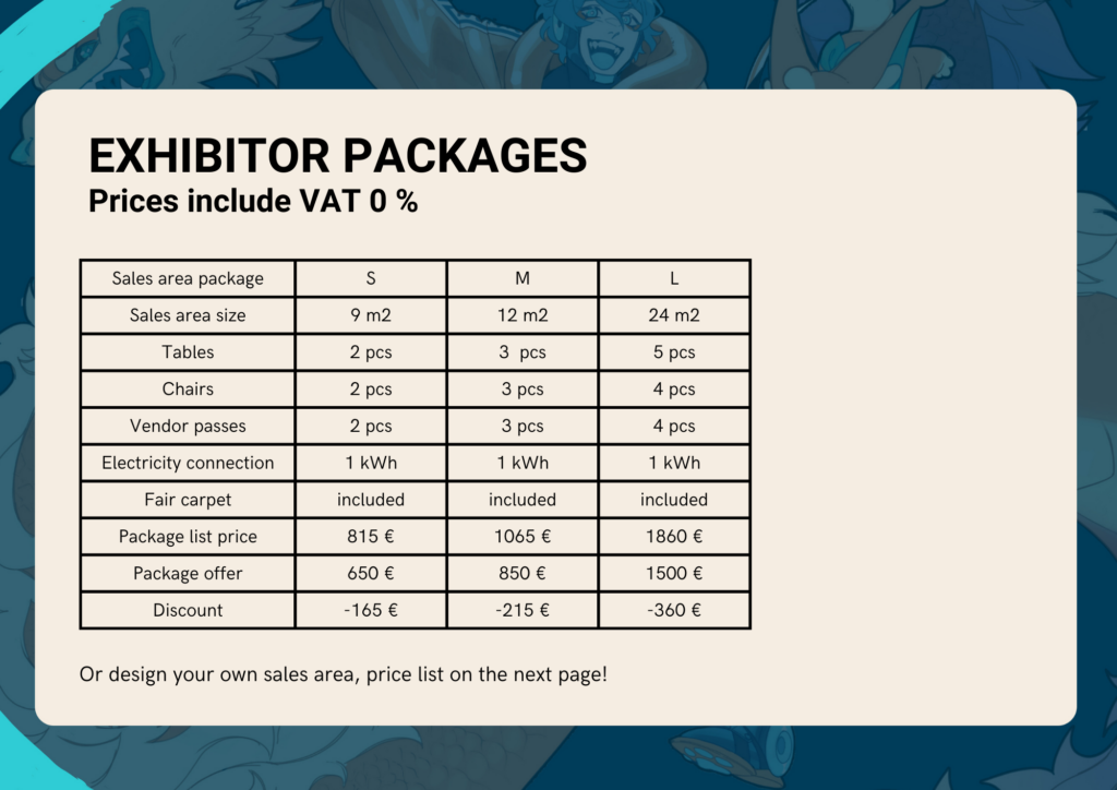 Exhibitor packages