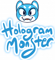 Hologram monster logo